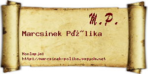 Marcsinek Pólika névjegykártya